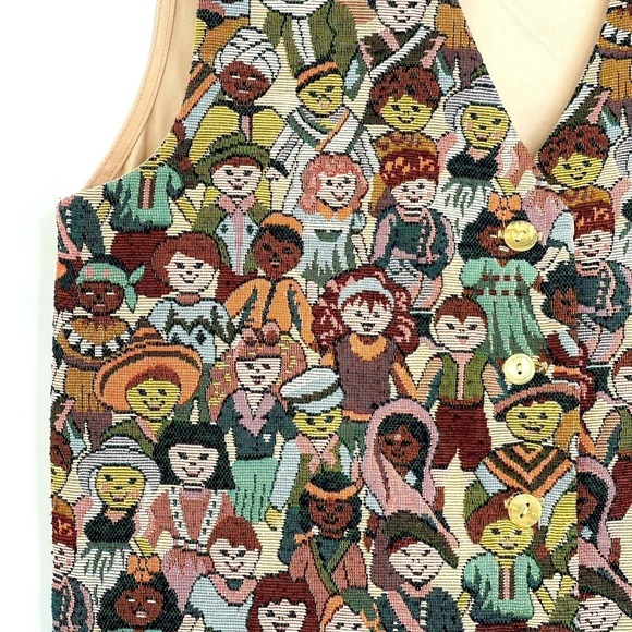 90s Novelty Tapestry Vest - Picture 2 of 8